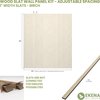Ekena Millwork 94H x 3/8T Adjustable Wood Slat Wall Panel Kit w/ 1W Slats, Birch contains 42 Slats SWW84X94X0375BI
